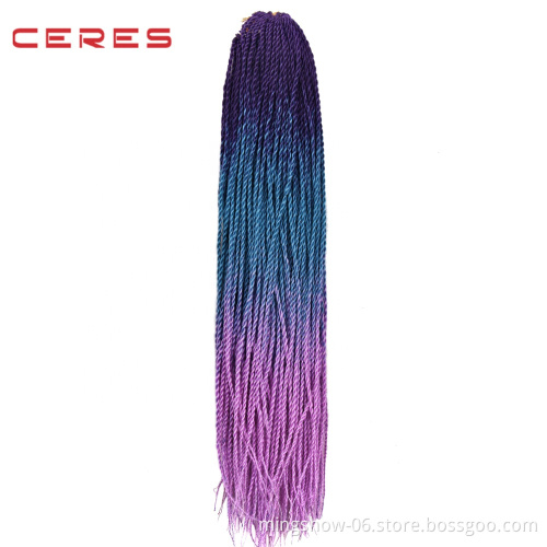 NO MOQ promotion wholesale crochet synthetic hair,box braid crochet hair